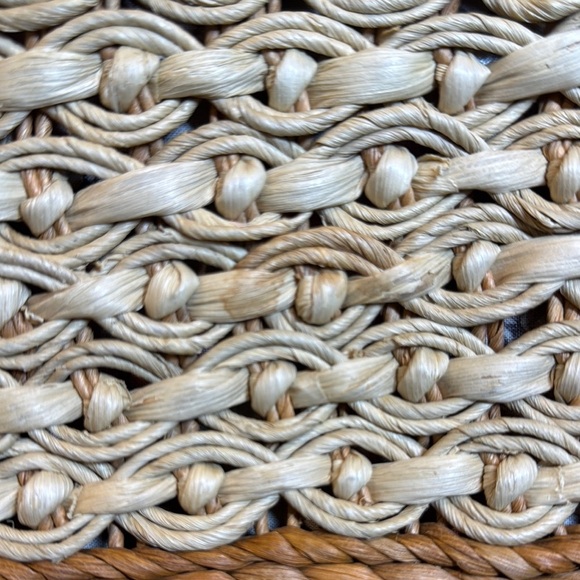 Brighton Ruth Straw Satchel Handbag Purse Shoulder Strap Heart Magnetic Snap - Picture 6 of 11